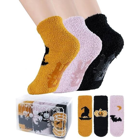 Fuzzy Slipper Socks Women's Non Slip Grips Cozy Warm Soft Fluffy Winter - Picture 1 of 6